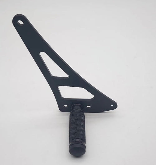 JC Designs foot lock and mount bracket in black with knurled peg